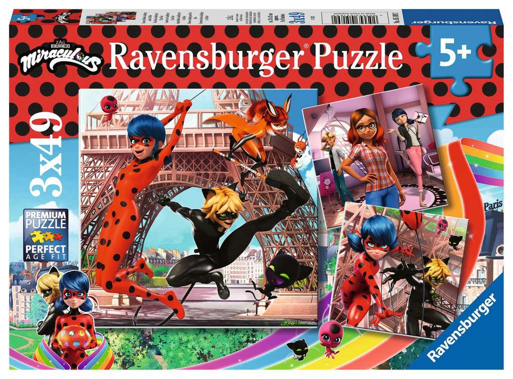 Puzzles Ravensburger - Lady Bug. 3x49 piezas