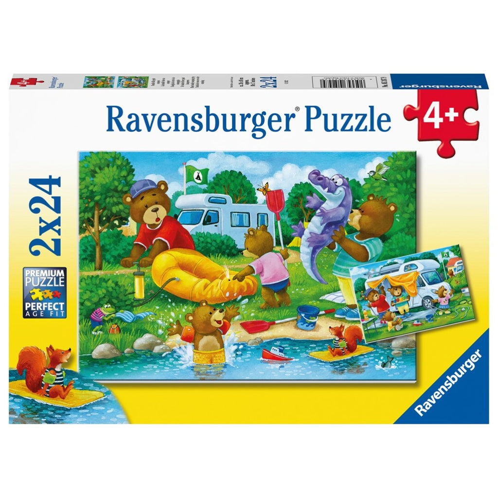 Puzzle Ravensburger - Familia de Osos se va de camping. 2x24 piezas
