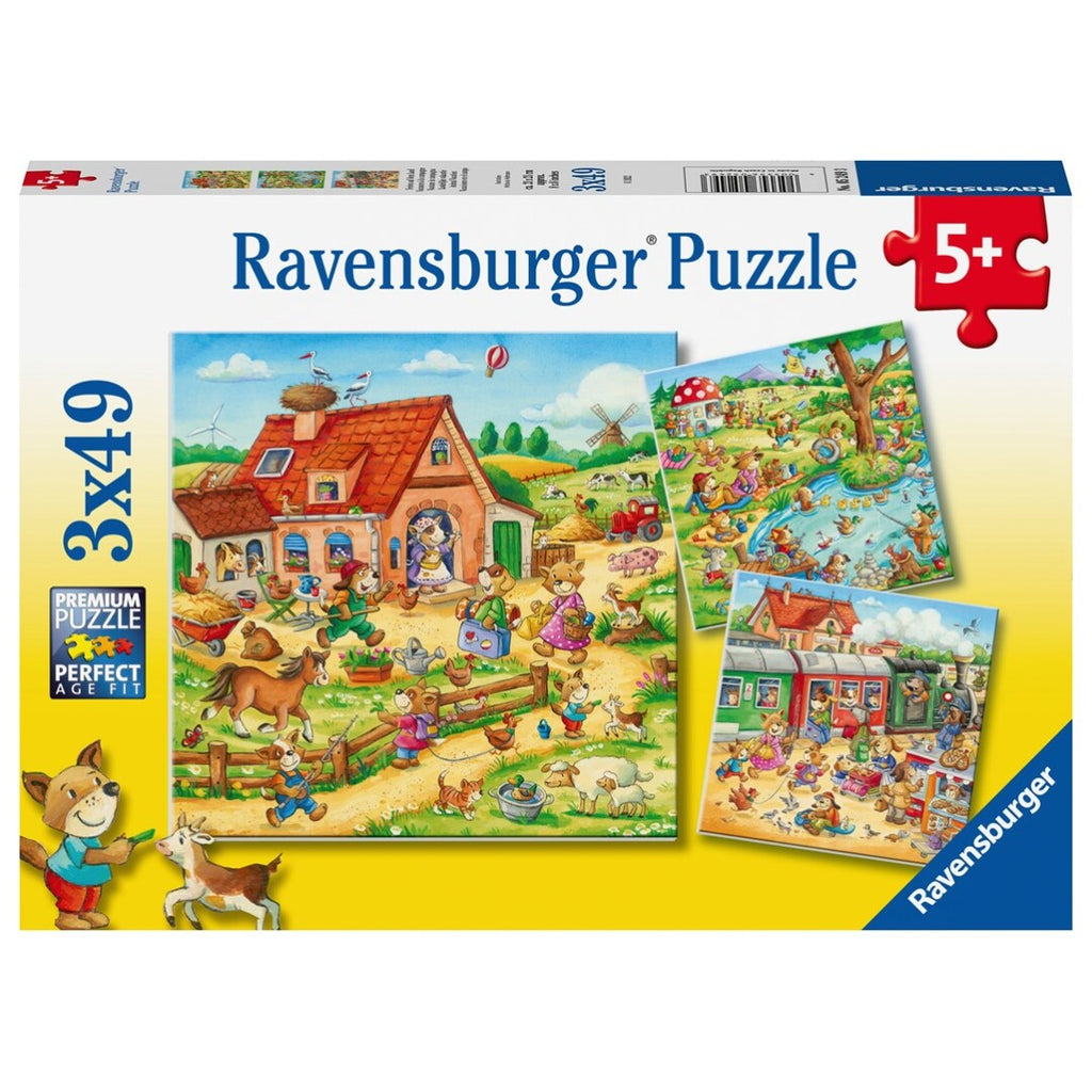 Puzzle Ravensburger - Vacaciones en el Campo. 3x49