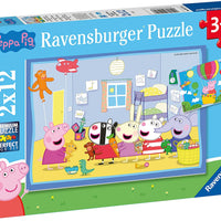Puzzles Ravensburger - Peppa Pig. 2x12 piezas