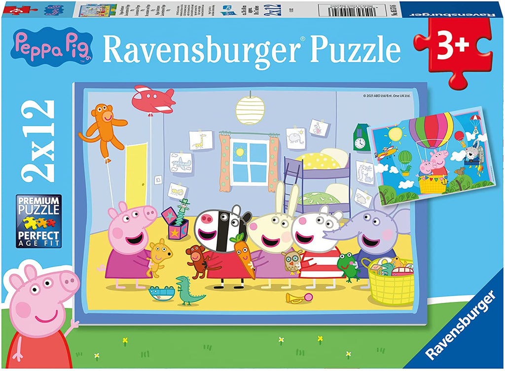Puzzles Ravensburger - Peppa Pig. 2x12 piezas