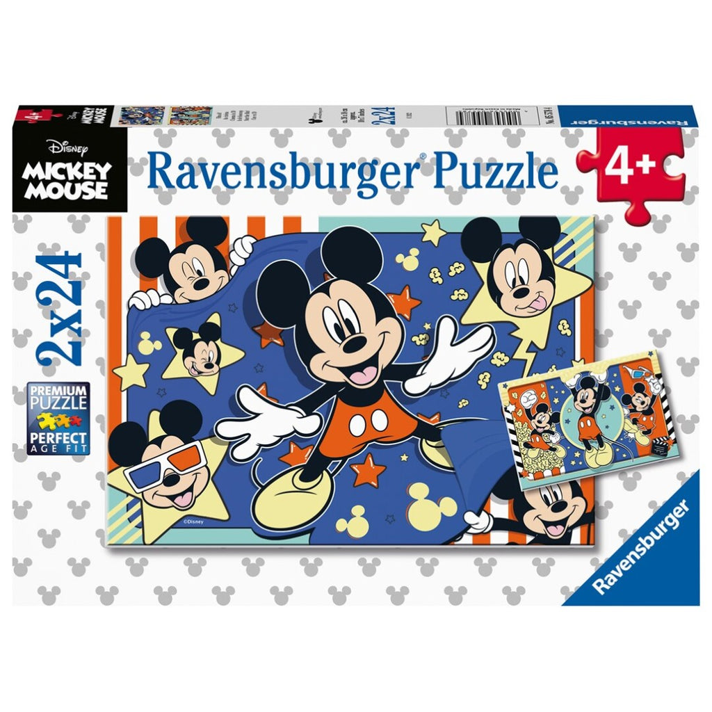Puzzle Ravensburger - Mickey Mouse. 2x24 piezas