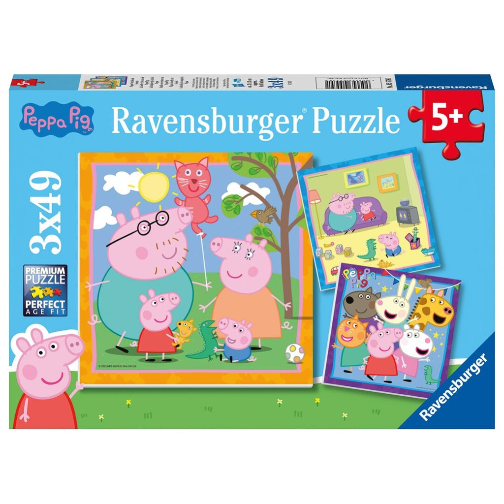 Puzzles Ravensburger - Peppa Pig. 3x49 piezas
