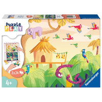 Puzzle & Play Exploración en la Selva. 2x24 piezas