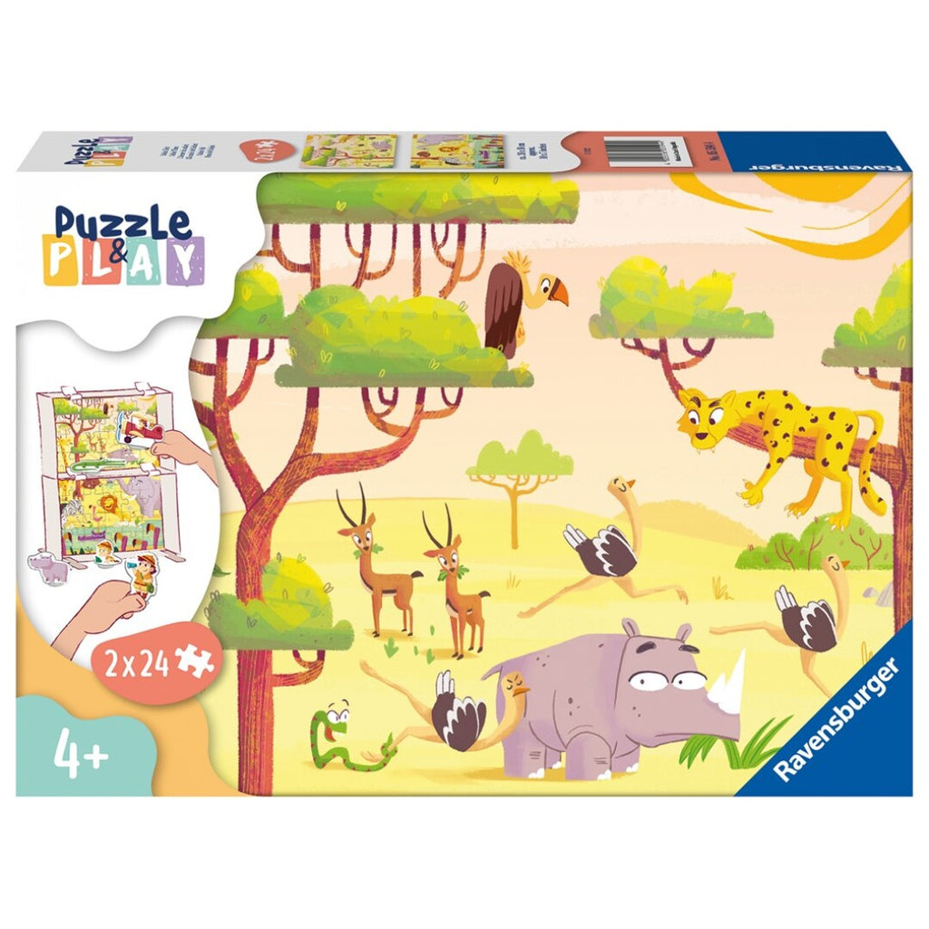 Puzzle & Play Hora del Safari. 2x24 piezas