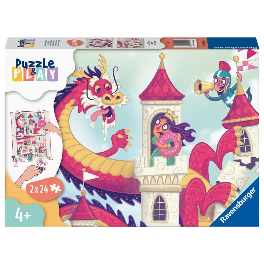 Puzzle & Play El Dragón de las Rosquillas. 2x24 piezas
