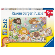 Puzzles Ravensburger - Hadas y Sirenas. 2x12 piezas