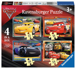 Puzzle Ravensburger - Cars. Vamos a Correr! 4 en 1. 12-24 piezas-Ravensburger-Doctor Panush