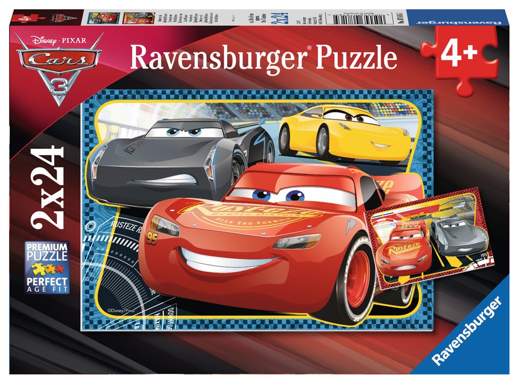 Puzzle Ravensburger - Cars 3. 2 x 24 piezas-Ravensburger-Doctor Panush