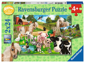 Puzzle Ravensburger - Amigos animales . 2 x 24 piezas-Ravensburger-Doctor Panush