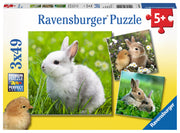 Puzzle Ravensburger - Conejitos lindos 3x49-Ravensburger-Doctor Panush