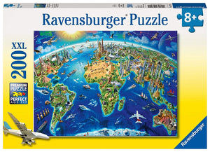 Puzzle Ravensburger 200 piezas - El mundo visto desde arriba-Ravensburger-Doctor Panush