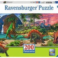 Puzzle Ravensburger 200 piezas - En la Tierra de los Dinosaurios-Doctor Panush