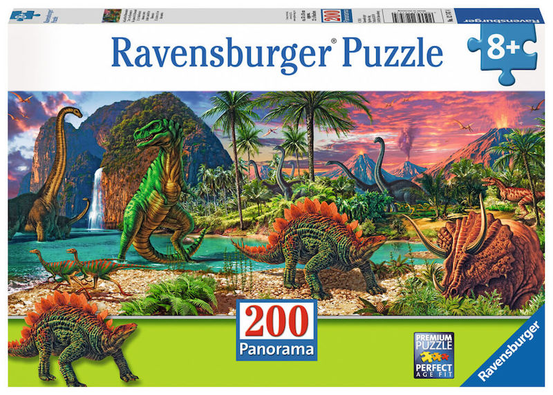 Puzzle Ravensburger 200 piezas - En la Tierra de los Dinosaurios-Doctor Panush