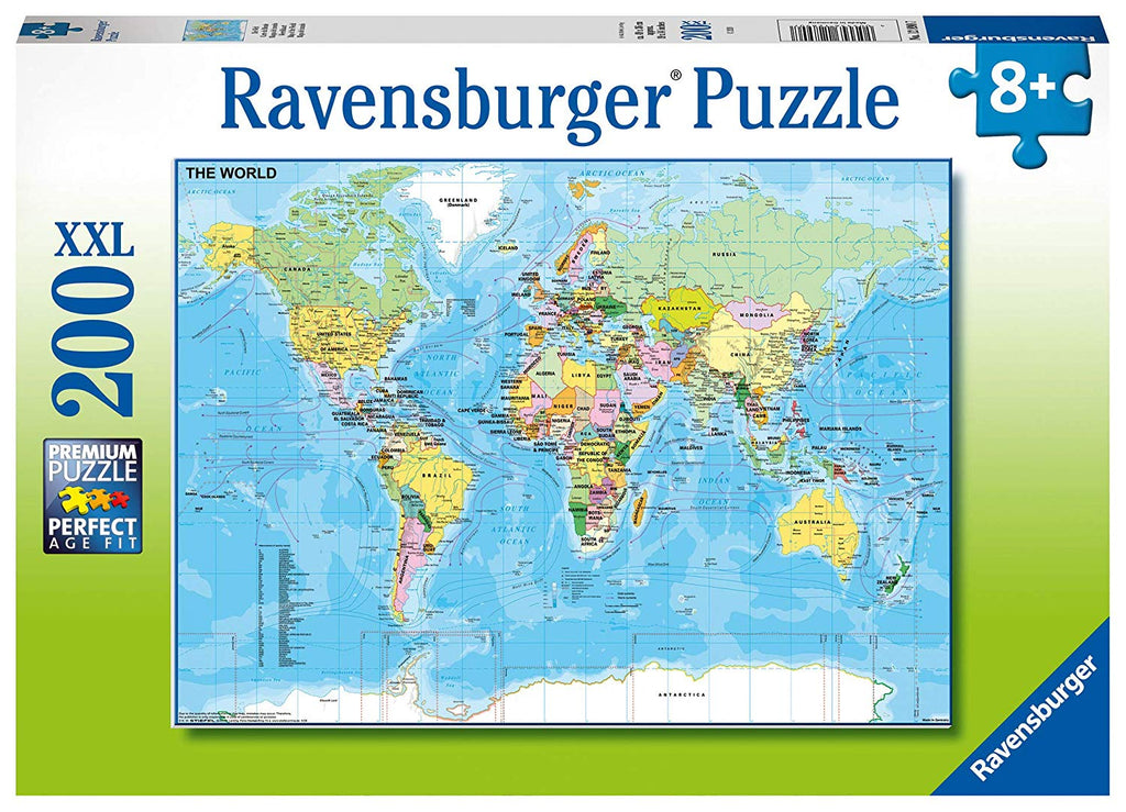 Puzzle Ravensburger 200 piezas - Mapa del Mundo-Ravensburger-Doctor Panush