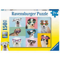 Puzzle Ravensburger - Perros con Gafas. 150 piezas