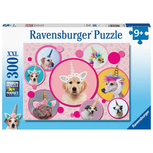 Puzzle Ravensburger - Perritos Unicornios. 300 piezas