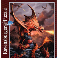 Puzzle Ravensburger - El Dragón Ardiente. Anne Stokes 500 piezas-Doctor Panush