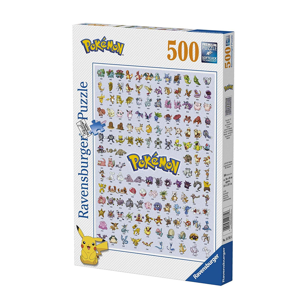 Puzzle Ravensburger - Los 151 primeros Pokemon. 500 piezas