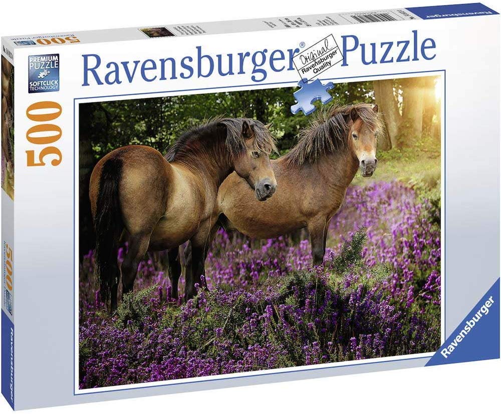 Puzzle Ravensburger - Ponis entre las Flores. 500 piezas-Ravensburger-Doctor Panush
