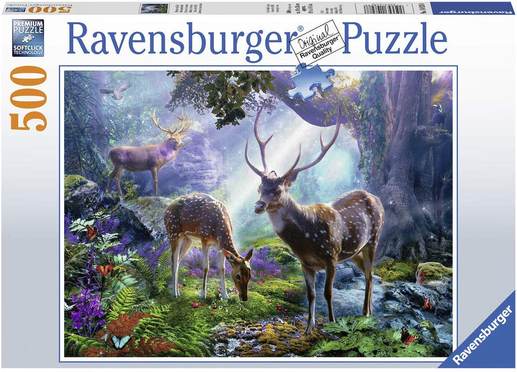 Puzzle Ravensburger - Ciervos en la naturaleza salvaje. 500 piezas-Ravensburger-Doctor Panush