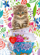 Puzzle Ravensburger - Gatito en Taza. 500 piezas