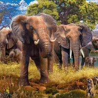 Puzzle Ravensburger - Familia de Elefantes. 500 piezas-Ravensburger-Doctor Panush