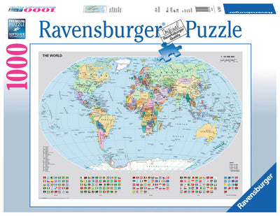 Puzzle Ravensburger - Mapamundi Político. 1000 Piezas-Doctor Panush