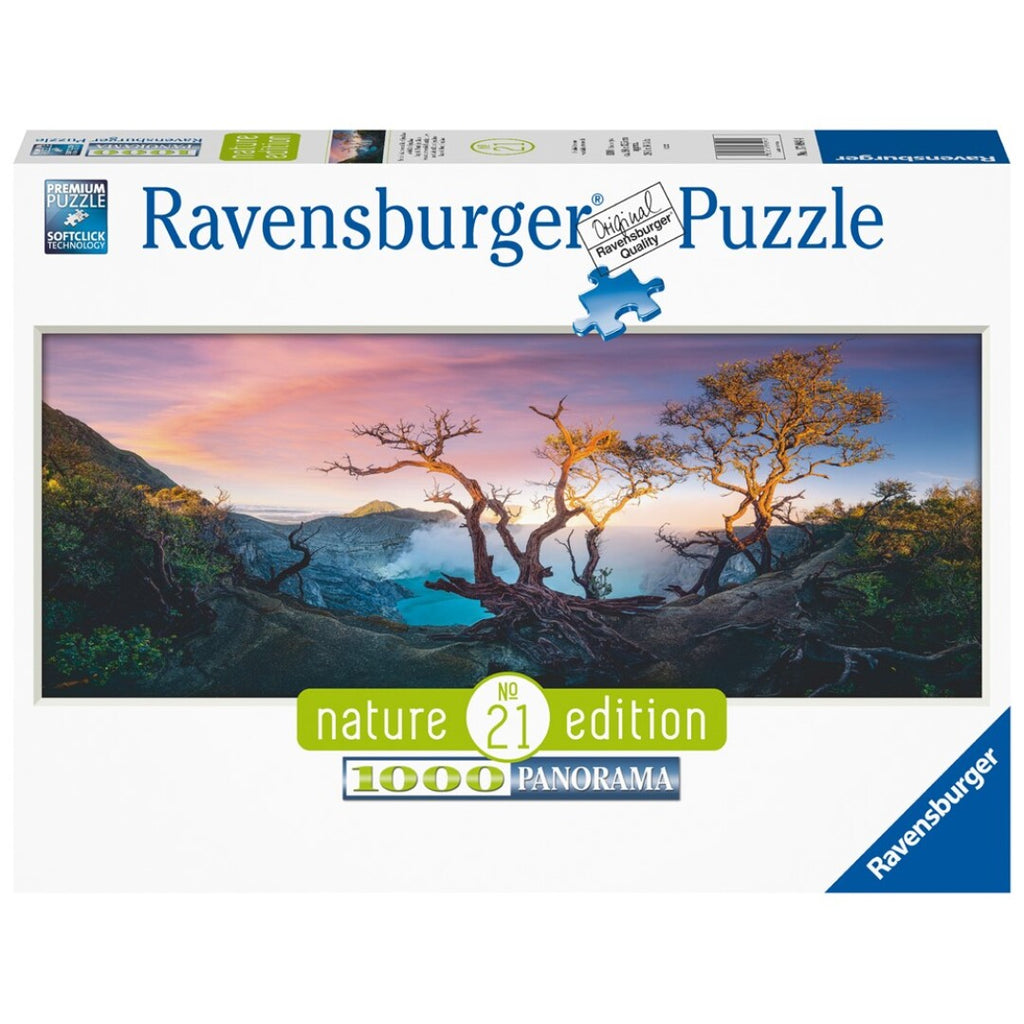 Puzzle Ravensburger Panorama - Lago del Monte Ijen. Nature Edition. 1000 piezas-Puzzle-Ravensburger-Doctor Panush