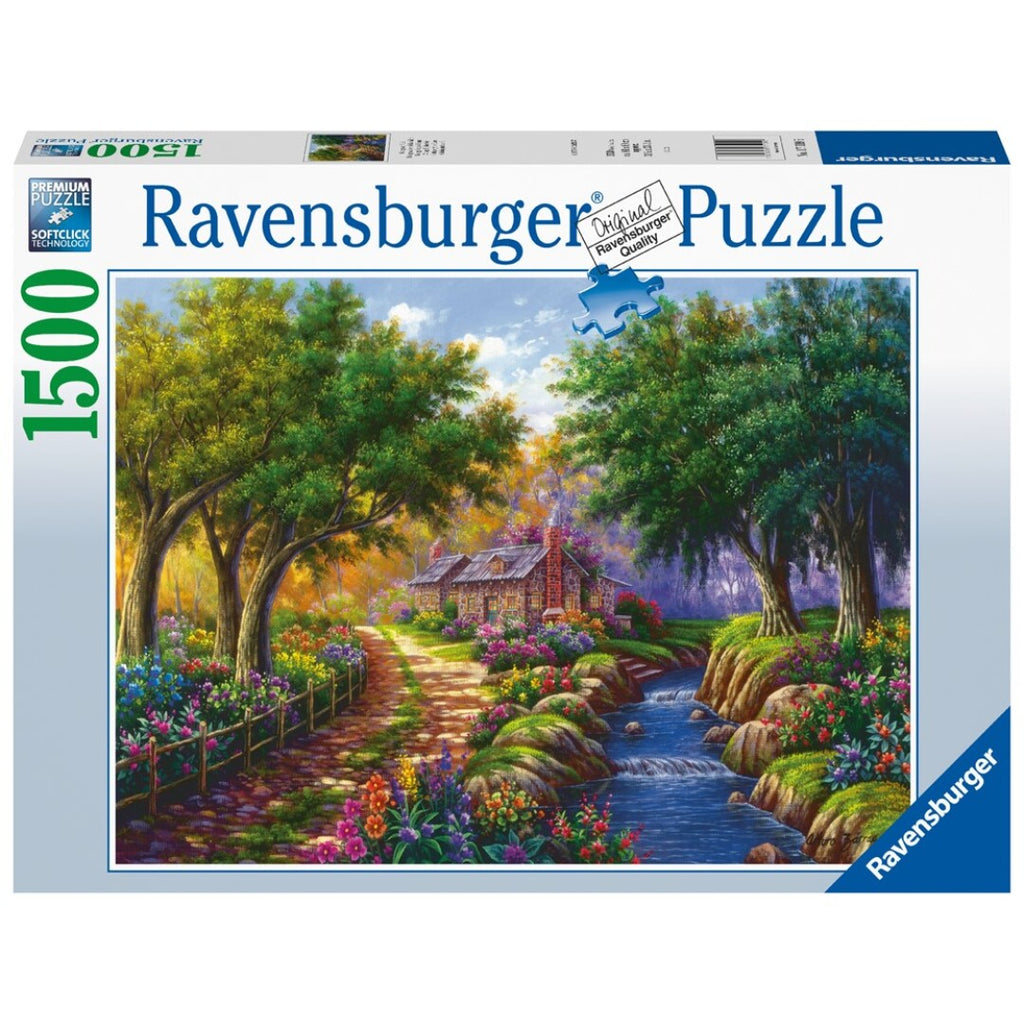 Puzzle Ravensburger - Cabaña junto al río. 1500 Piezas
