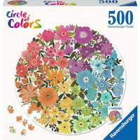 Puzzle Ravensburger Circular - Flores (Circle of Colors). 500 piezas