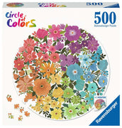 Puzzle Ravensburger Circular - Flores (Circle of Colors). 500 piezas
