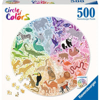Puzzle Ravensburger Circular - Animales (Circle of Colors). 500 piezas