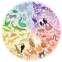 Puzzle Ravensburger Circular - Animales (Circle of Colors). 500 piezas
