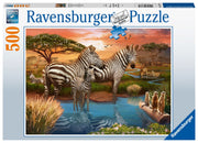 Puzzle Ravensburger - Cebras en el Abrevadero. 500 piezas