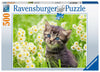 Puzzle Ravensburger - Gatito en el prado. 500 piezas