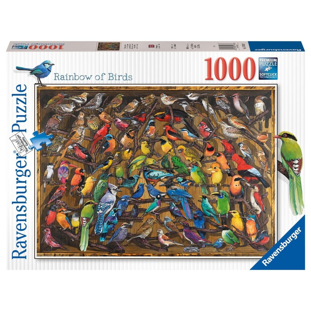 Puzzle Ravensburger - Arco iris de Pájaros. 1000 piezas-Puzzle-Ravensburger-Doctor Panush