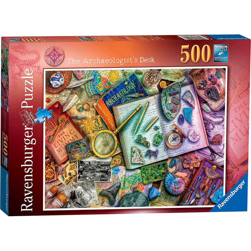 Puzzle Ravensburger - La Mesa del Arqueólogo. 500 piezas