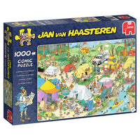 Puzzle Jumbo - Jan Van Haasteren - Camping in the Forest. 1000 piezas-Puzzle-Jumbo-Doctor Panush