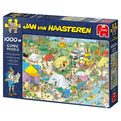 Puzzle Jumbo - Jan Van Haasteren - Camping in the Forest. 1000 piezas-Puzzle-Jumbo-Doctor Panush