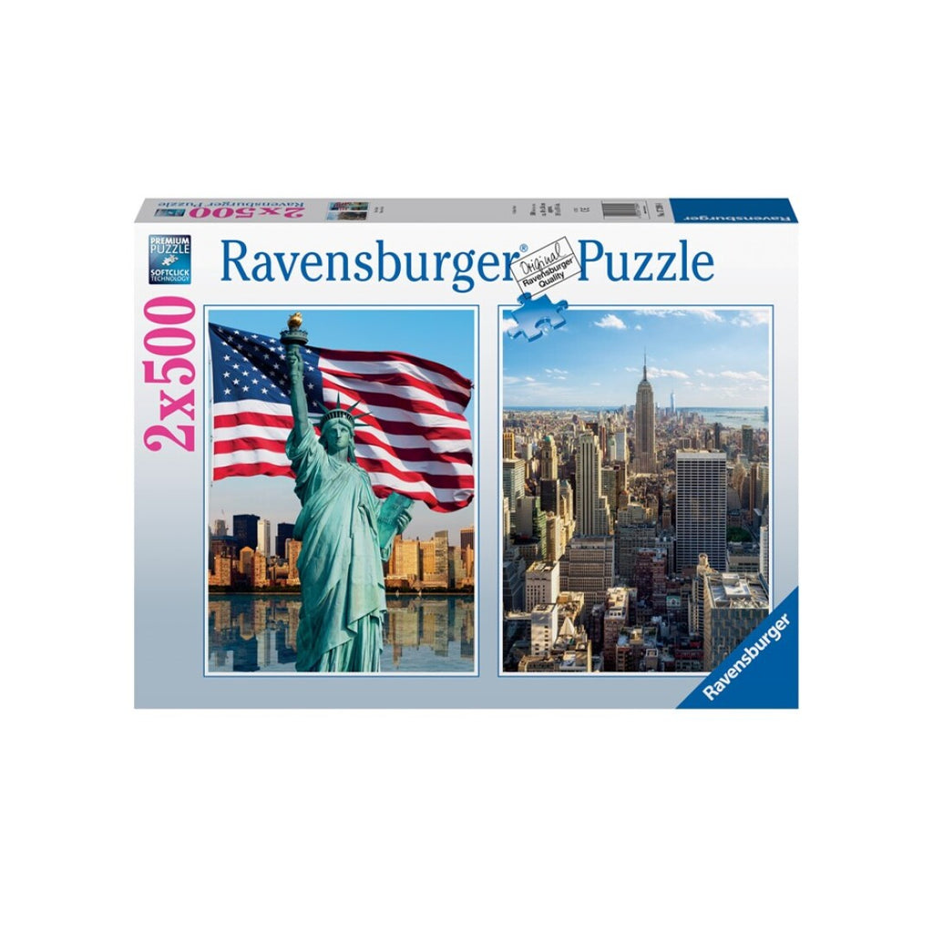 Puzzles Ravensburger - Nueva York. 2x500 piezas
