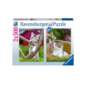 Puzzles Ravensburger - Gatos. 2x500 piezas
