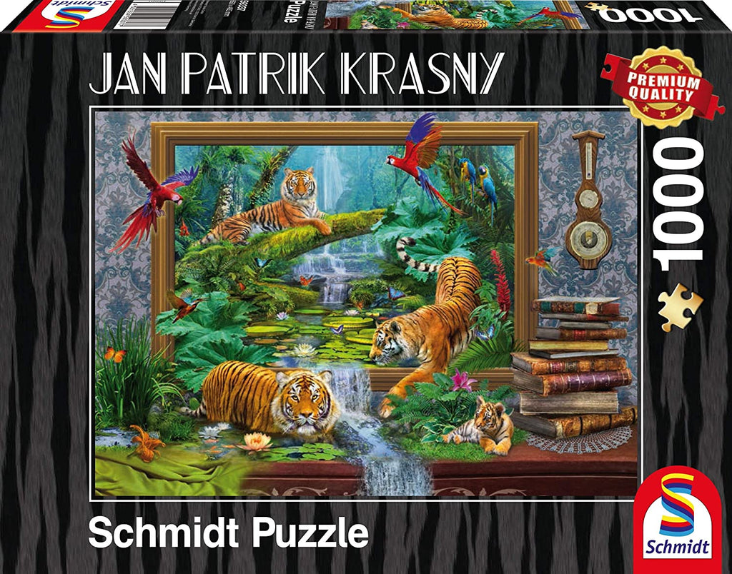 Puzzle Schmidt - Jan Patrik Krasny. Tigres vueltos a la vida. 1000 piezas-Puzzle-Schmidt-Doctor Panush
