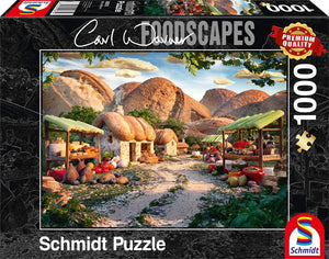 Puzzle Schmidt - Carl Warner, Pequeño pueblo de montaña. 1000 piezas-Puzzle-Schmidt-Doctor Panush