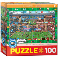 Puzzle Eurographics - Soccer - Spot & Find. 100 XXL piezas