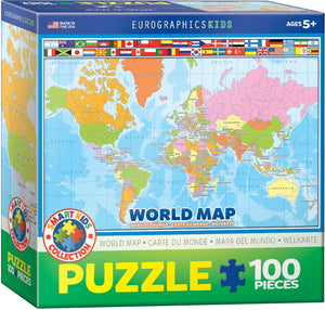 Puzzle Eurographics - Mapamundi. 100 XXL piezas