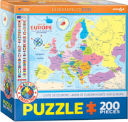 Puzzle Eurographics - Mapa de Europa. 200 XXL piezas