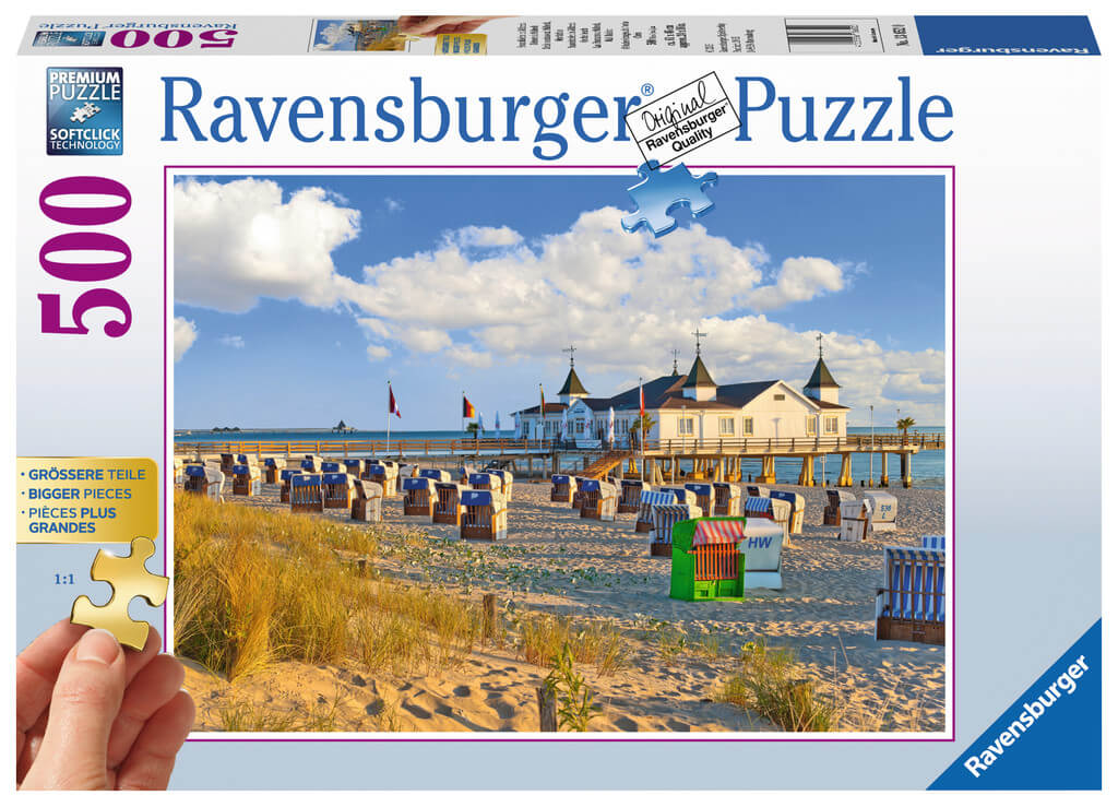 Puzzle Ravensburger - En la Playa 500 piezas XXL-Doctor Panush