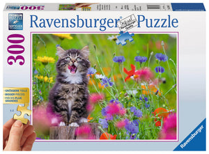 Puzzle Ravensburger - Gato en un mar de flores 300 piezas XXL-Doctor Panush