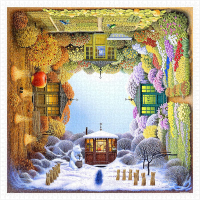 Puzzle Pintoo - Jacek Yerka - Four Seasons. 1600 piezas-Doctor Panush